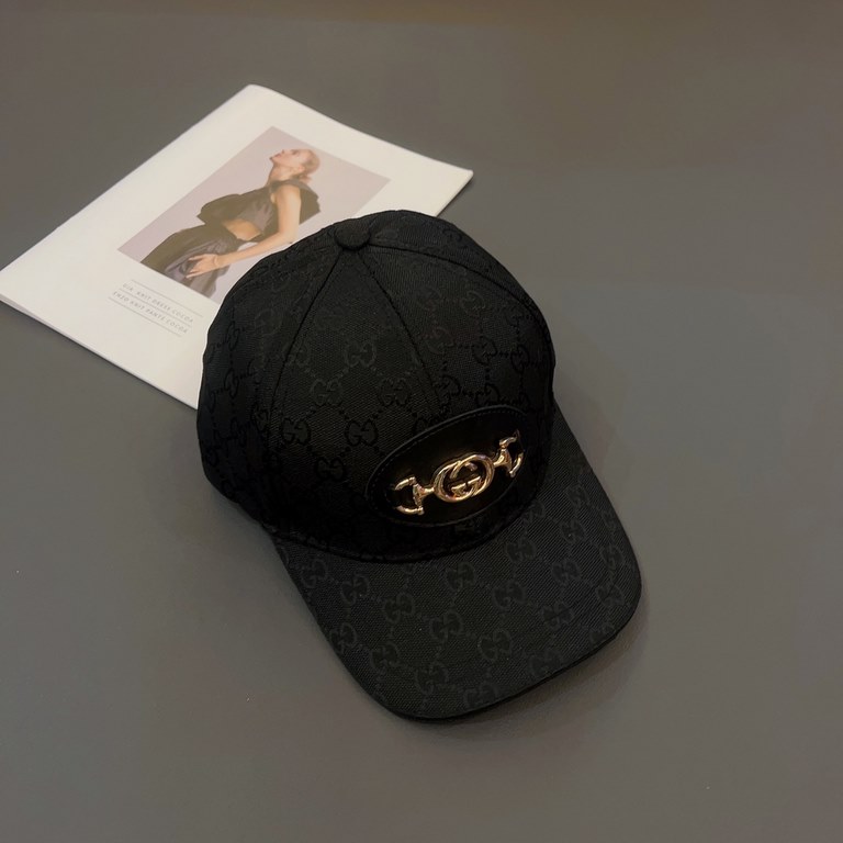 Gucci (Gucci) ~ new original single baseball cap double G, 11 open mold customized, the highest version of the cotton lining, lightweight and breathable, physical shooting!