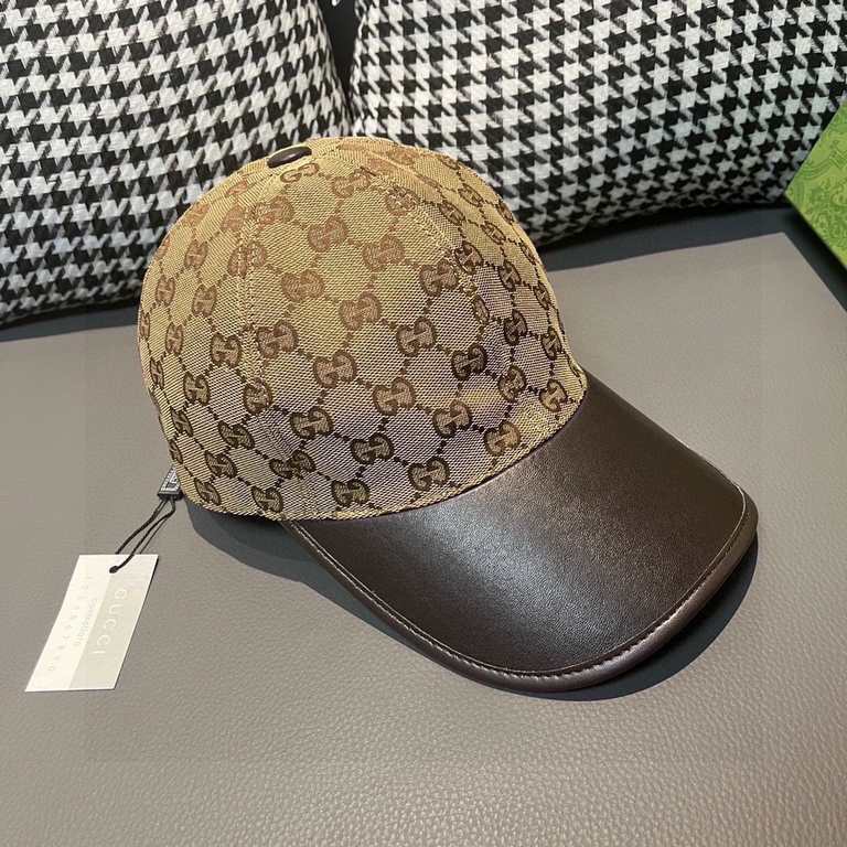 Gucci (Gucci) new original single baseball capWith box cloth bag, Gucci (Gucci) new original single baseball cap, canvas spelling leather, counter hot models, 11 open mold customized, original canvas material   head laye