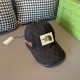 With box bag, Gucci (Gucci) new original single baseball cap, north face embroidery! Counter 11, imported canvas   head cowhide, generation purchase popular, men and women can be used with models, the quality is superb! 