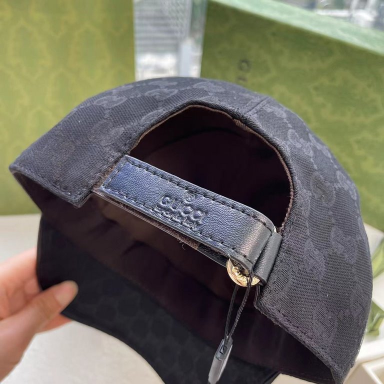 With box cloth bag, Gucci (Gucci) latest original single baseball cap, double G webbing. Counter 11 open mold customized, the highest version, the original canvas material   head cowhide, lightweight and breathable! In-k