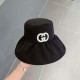 Gucci Gucci new ruffled fisherman's hat, visor fabric hat, head circumference 57cm