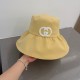 Gucci Gucci new ruffled fisherman's hat, visor fabric hat, head circumference 57cm