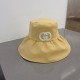 Gucci Gucci new ruffled fisherman's hat, visor fabric hat, head circumference 57cm