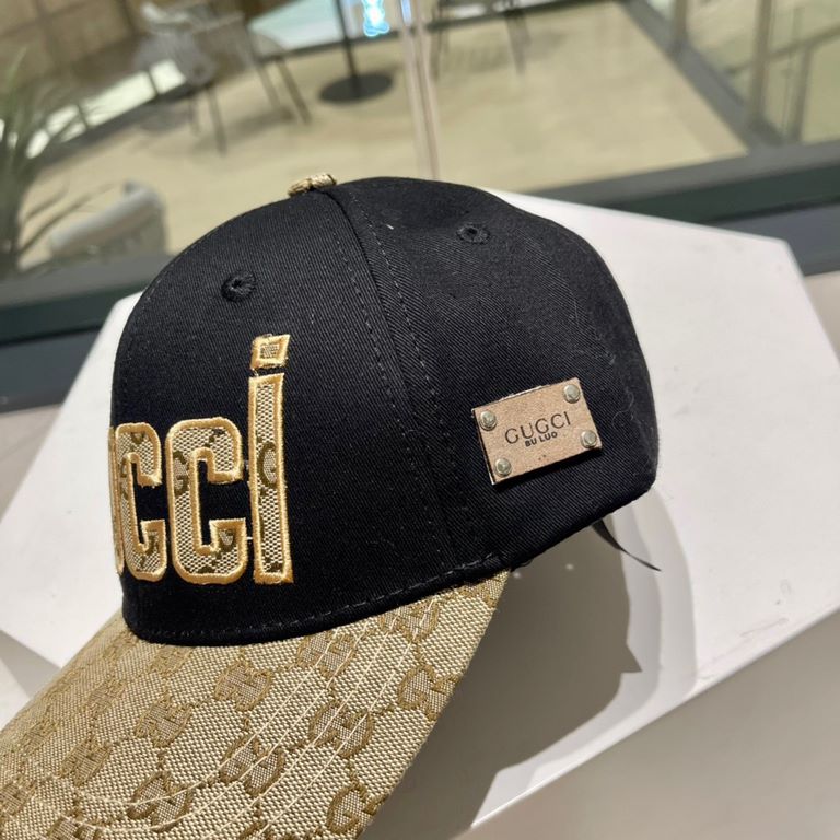 [GUCCI Gucci] 2022 counter new simple baseball cap, very trendy! Casual sports models, classic production, super good with clothes!