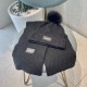 Gucci suit  GUCCI suit   counter with the same models hot listing!   with real fox big fur ball    wool knit hat scarf set High-end atmosphere on the grade!