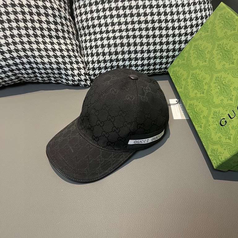 Gucci baseball cap.With box cloth bag, Gucci (Gucci) classic original single baseball cap, logo webbing counter 11 open mold customized, the highest version, the original canvas material   head layer cowhide, cotton lini