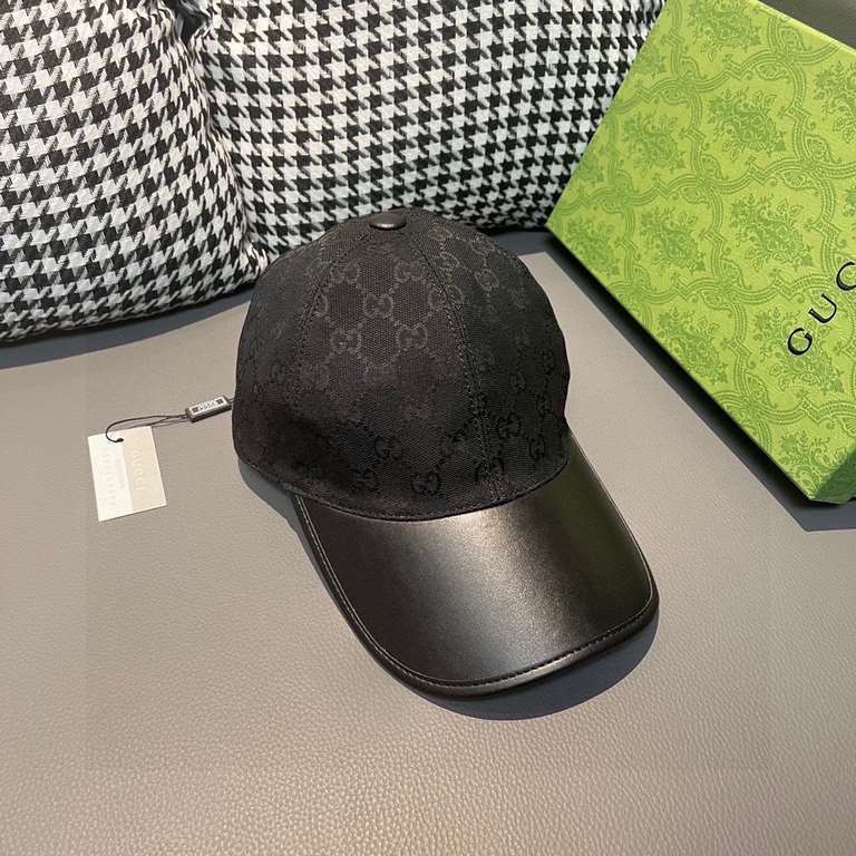 Gucci (Gucci) new original single baseball capWith box cloth bag, Gucci (Gucci) new original single baseball cap, canvas spelling leather, counter hot models, 11 open mold customized, original canvas material   head laye