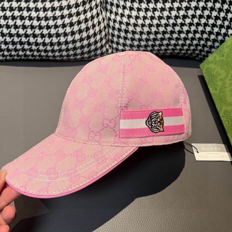 With box bag, Gucci (Gucci) new original single baseball cap, tiger head webbing, 11 open mold customized, heavy embroidery, details comparable to the counter, the original canvas material   head cowhide, the quality is 