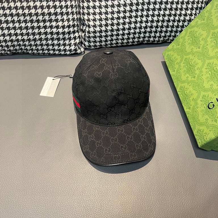 With box cloth bag, Gucci (Gucci) classic original single baseball cap, flowers webbing, counter 11 open mold customized, the highest version, the original canvas material   head layer cowhide, lightweight and breathable