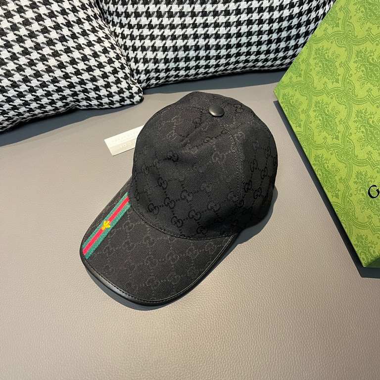 With box cloth bag, Gucci (Gucci) latest original single baseball cap, bee webbing. Counter 11 open mold customized, the highest version, the original canvas material   head cowhide, lightweight and breathable! In-kind s