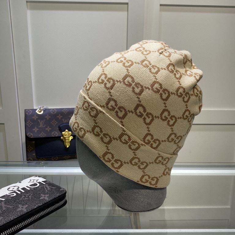 GUCCI Gucci official website classic series! The latest wool blend knit cap,   official website original single reproduction. Very soft pro-skin, elasticity is very good   texture and very versatile style ~ very warm, fa