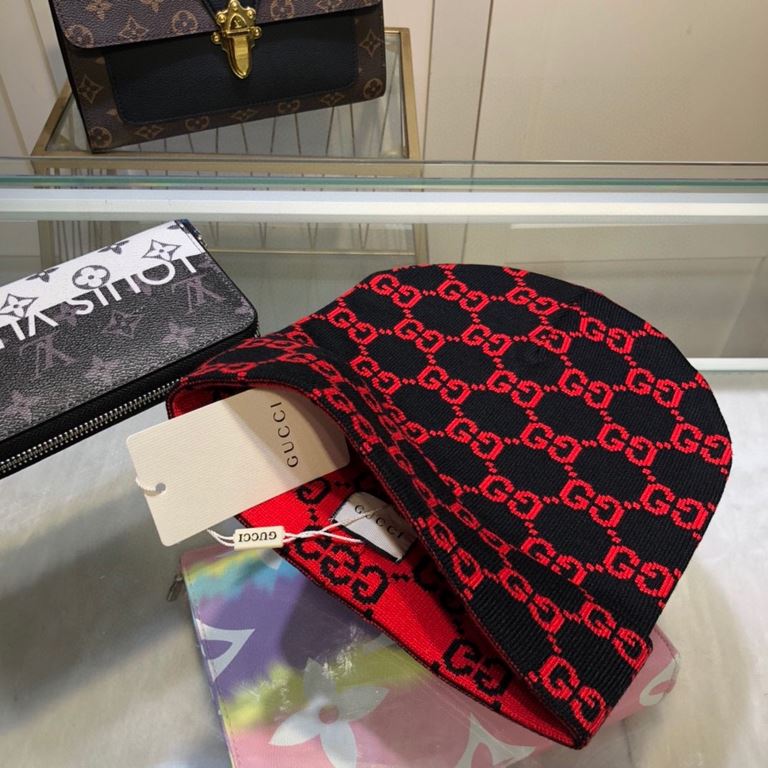 GUCCI Gucci official website classic series! The latest wool blend knit cap,   official website original single reproduction. Very soft pro-skin, elasticity is very good   texture and very versatile style ~ very warm, fa