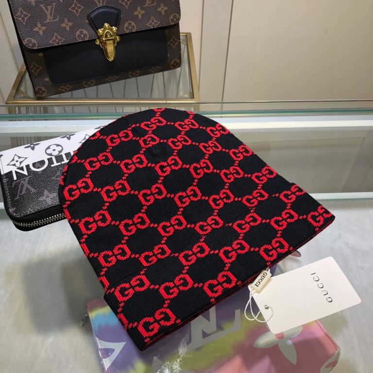 GUCCI Gucci official website classic series! The latest wool blend knit cap,   official website original single reproduction. Very soft pro-skin, elasticity is very good   texture and very versatile style ~ very warm, fa