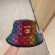 with dust bag [GUCCI Gucci] 2023 spring and summer explosion counter quality big brand color blocking fisherman's hat, big model super good with, hurry to get!