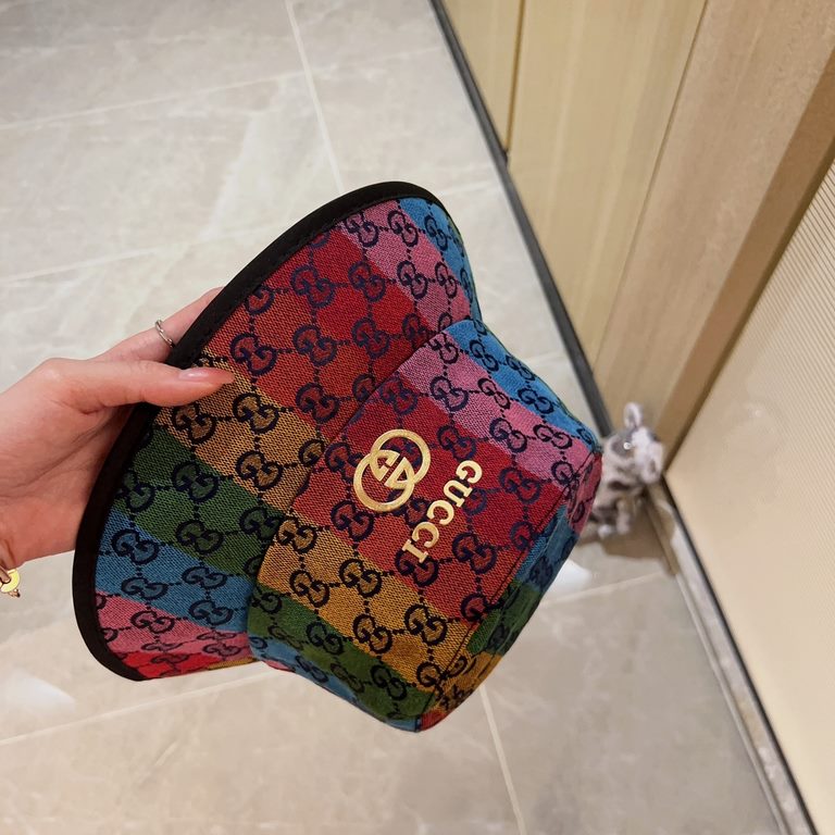 with dust bag [GUCCI Gucci] 2023 spring and summer explosion counter quality big brand color blocking fisherman's hat, big model super good with, hurry to get!