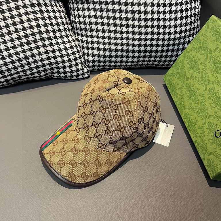 With box cloth bag, Gucci (Gucci) latest original single baseball cap, bee webbing. Counter 11 open mold customized, the highest version, the original canvas material   head cowhide, lightweight and breathable! In-kind s