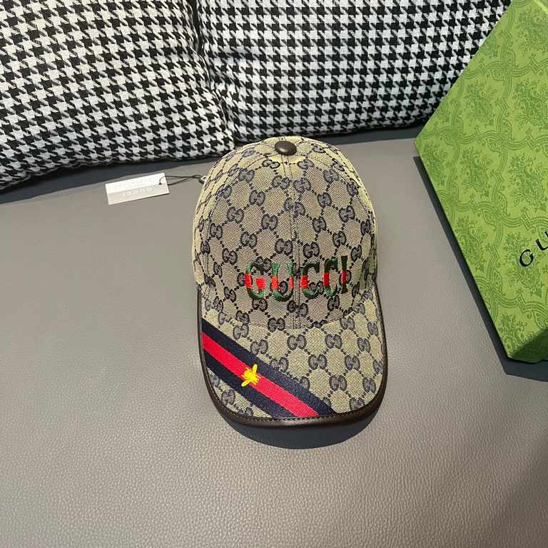 Gucci (Gucci) new original single baseball cap.With box bag, Gucci (Gucci) new original single baseball cap, 11 open mold customized, heavy embroidery, details comparable to the counter, the original canvas material   he