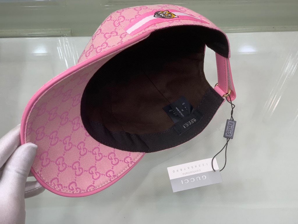 With box bag, Gucci (Gucci) new original single baseball cap, tiger head webbing, 11 open mold customized, heavy embroidery, details comparable to the counter, the original canvas material   head cowhide, the quality is 