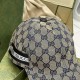 Gucci (Gucci) classic original single baseball cap     counter 11 open mold customized, the highest version, the original canvas material   head layer cowhide, cotton lining, light and breathable! In-kind shooting, four 