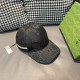 With packaging cloth bag, Gucci Gucci new original single baseball cap, large double G, counter 11 open mold ordering, perfect pair of flowers, the original canvas fabric   head layer cowhide, lightweight and breathable!