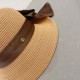 Gucci Gucci Straw Hat, Celebrity Style Sun Hat, Satin Bow Floppy, Head Circumference 57cm