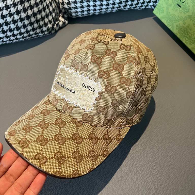 New ShipmentsNew model shipmentWith box bag, Gucci (Gucci) new original single baseball cap, heavy embroidery, 11 open mold customized, details comparable to the counter, the original canvas material   head layer cowhide