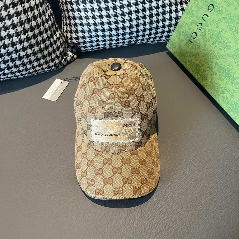 New ShipmentsNew model shipmentWith box bag, Gucci (Gucci) new original single baseball cap, heavy embroidery, 11 open mold customized, details comparable to the counter, the original canvas material   head layer cowhide