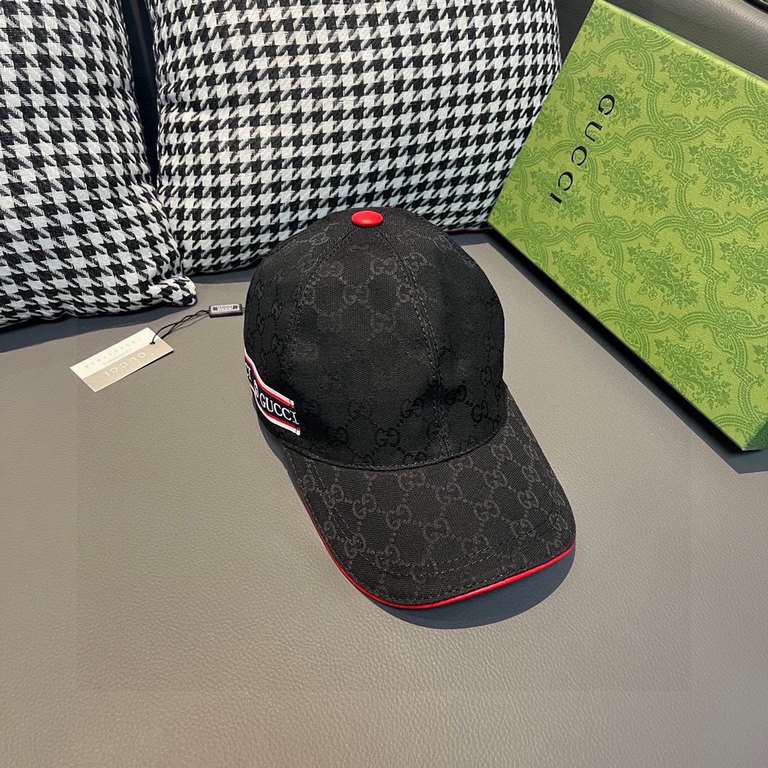 With box bag, Gucci (Gucci) spring and summer new original single baseball cap, logo webbing, 11 open mold customized, original canvas material   head layer cowhide, the generation of the purchase of popular, men and wom