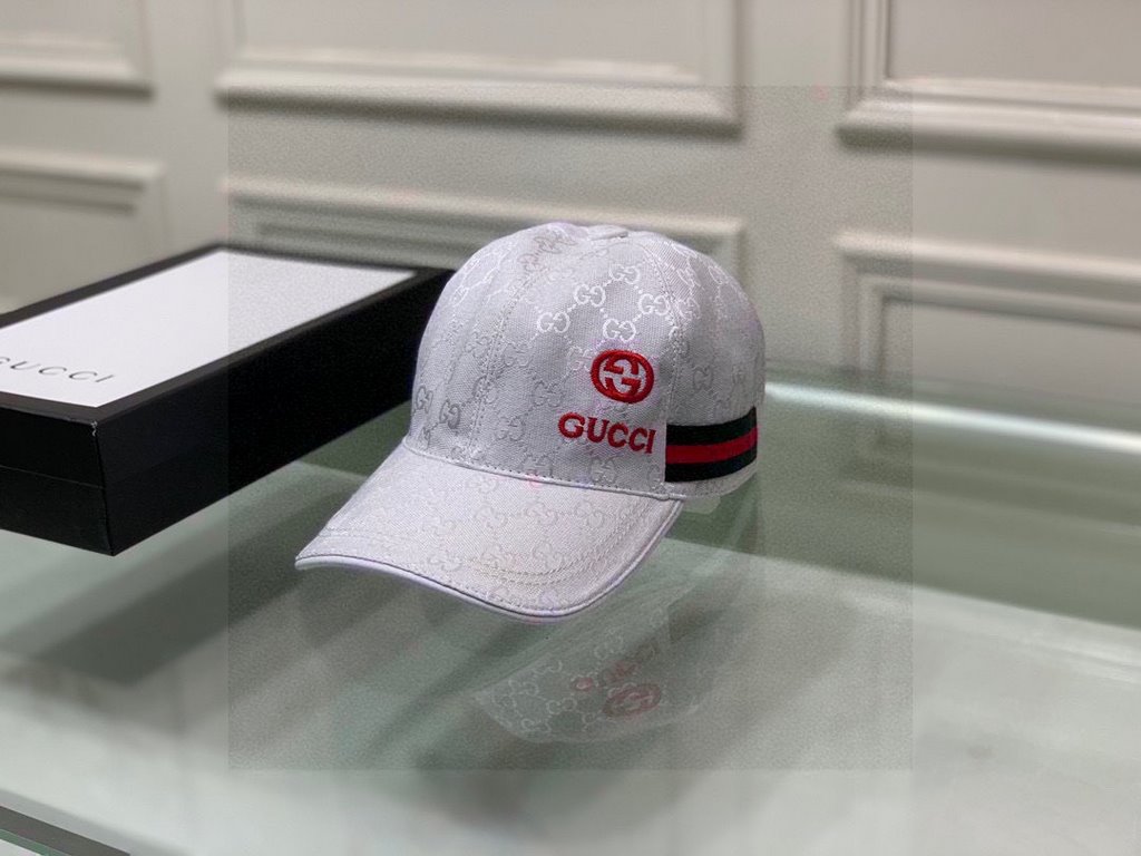 Wannabe classic model shipment!With box cloth bag, Gucci (Gucci) classic original single baseball cap    gucci small embroidery, counter 11 open mold customized, the highest version, the original canvas material   head l