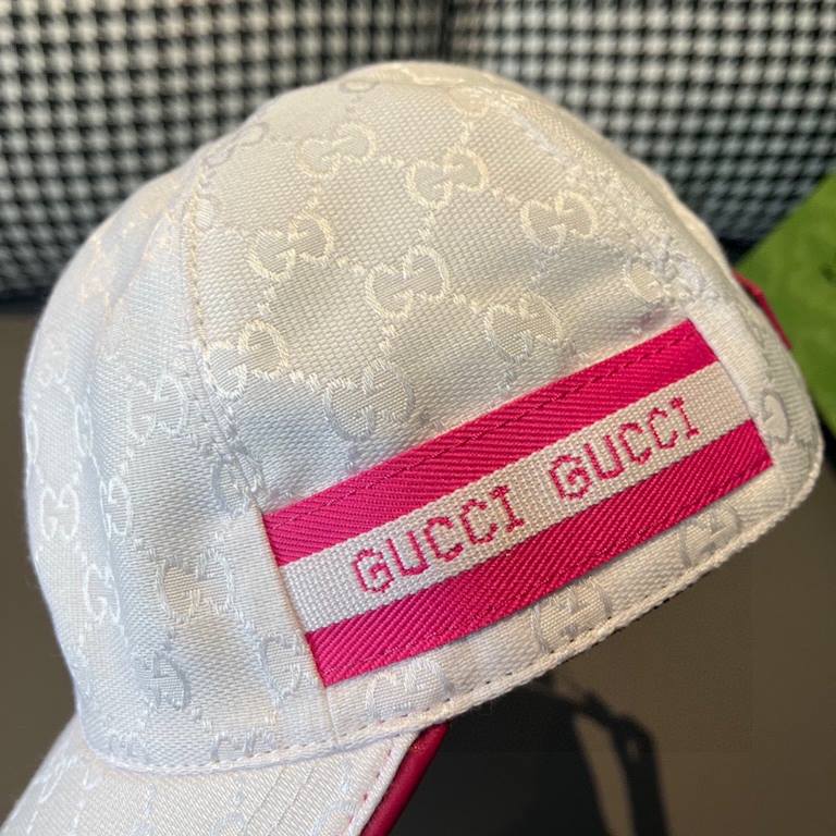 Gucci baseball cap.With box cloth bag, Gucci (Gucci) classic original single baseball cap, logo webbing counter 11 open mold customized, the highest version, the original canvas material   head layer cowhide, cotton lini