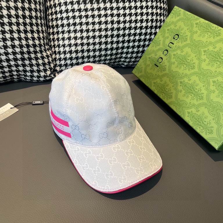 Gucci baseball cap.With box cloth bag, Gucci (Gucci) classic original single baseball cap, logo webbing counter 11 open mold customized, the highest version, the original canvas material   head layer cowhide, cotton lini