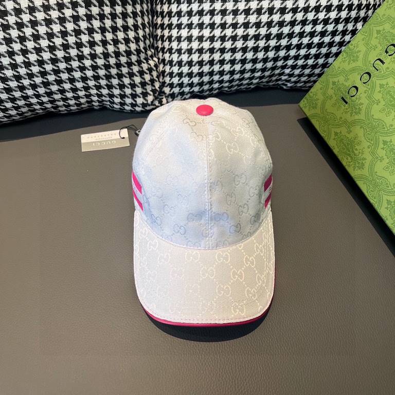 Gucci baseball cap.With box cloth bag, Gucci (Gucci) classic original single baseball cap, logo webbing counter 11 open mold customized, the highest version, the original canvas material   head layer cowhide, cotton lini