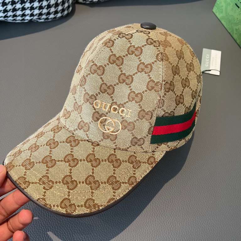 TheWannabe classic model shipment!With box cloth bag, Gucci (Gucci) classic original single baseball cap     gold small embroidery, counter 11 open mold customized, the highest version, the original canvas material   hea