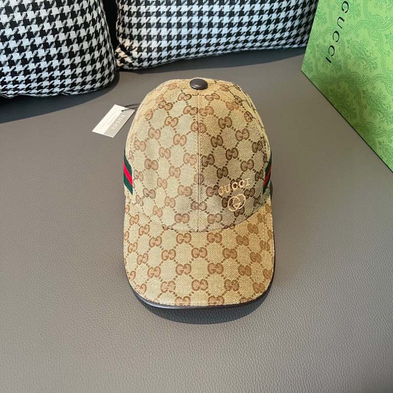 TheWannabe classic model shipment!With box cloth bag, Gucci (Gucci) classic original single baseball cap     gold small embroidery, counter 11 open mold customized, the highest version, the original canvas material   hea