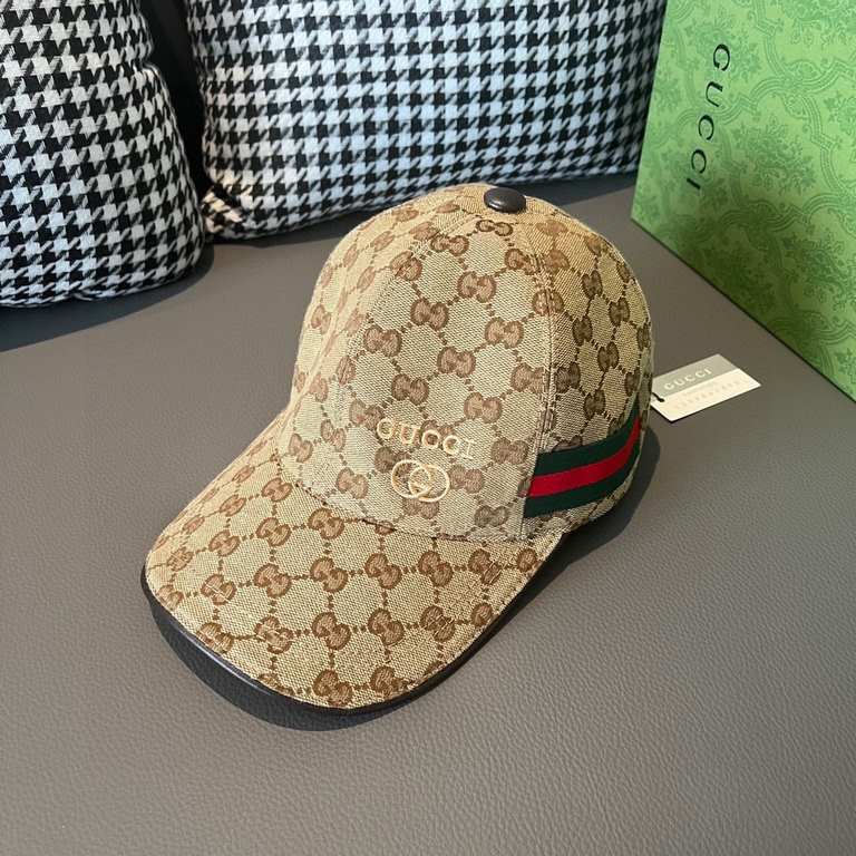 TheWannabe classic model shipment!With box cloth bag, Gucci (Gucci) classic original single baseball cap     gold small embroidery, counter 11 open mold customized, the highest version, the original canvas material   hea