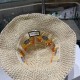 GUCCI Gucci 2023 new straw hat women's summer sunscreen sun hat sub seaside beach foldable fisherman hat travel sun hat