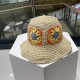 GUCCI Gucci 2023 new straw hat women's summer sunscreen sun hat sub seaside beach foldable fisherman hat travel sun hat