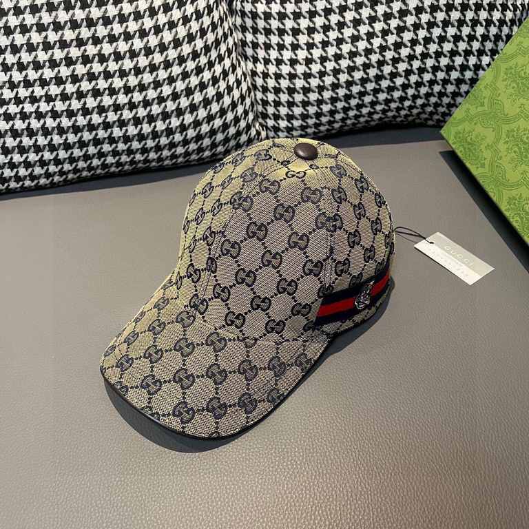 With box bag, Gucci (Gucci) new original single baseball cap, tiger head webbing, 11 open mold customized, heavy embroidery, details comparable to the counter, the original canvas material   head cowhide, the quality is 