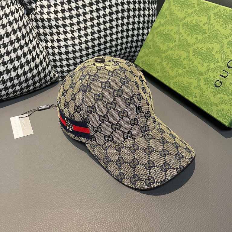 With box bag, Gucci (Gucci) new original single baseball cap, tiger head webbing, 11 open mold customized, heavy embroidery, details comparable to the counter, the original canvas material   head cowhide, the quality is 