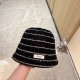 with dust bag [GUCCI Gucci] 2023 new straw striped fashion small bucket hat fisherman's hat, the big models are super good with, hurry up to get!