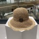 Gucci Gucci Handmade Raw Edge Straw Hat Children Summer Straw Sun Hat Hundred Foldable Fisherman Hat Outing Beach Hat Sunscreen Hat