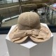 GUCCI Gucci new sun hat female summer UV large brim beach fisherman hat face shielding sunscreen UV color gel sun hat