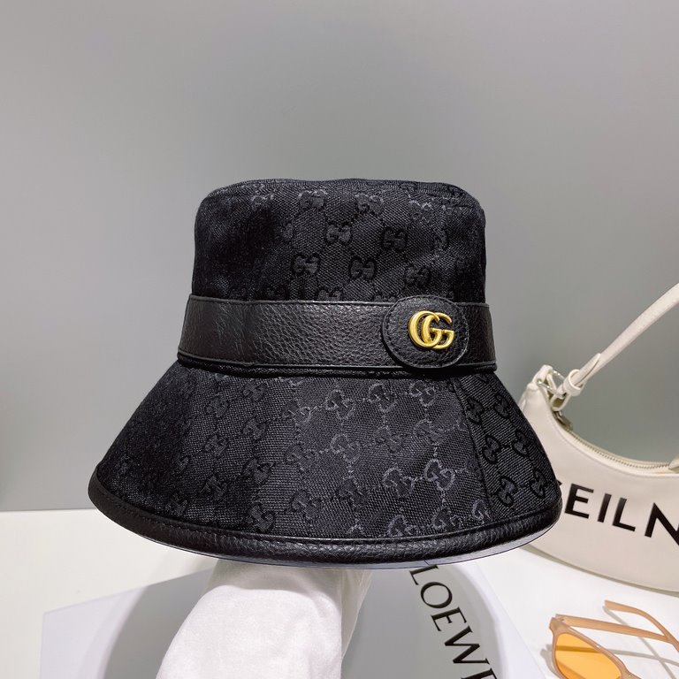 Original qualityGUCCI Gucci fisherman's hat   official website new Gucci fisherman's hat is on fire Craft is very exquisite High-grade atmosphere upscale! Low-key luxury, easy to carry!