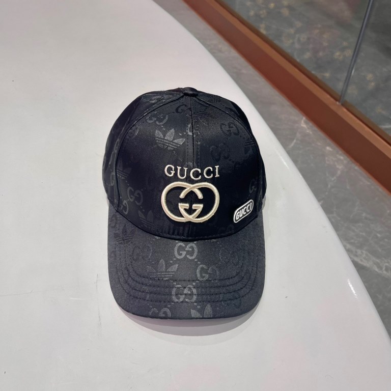 Gucci (Gucci) classic original single baseball cap     counter 11 open mold customized, the highest version, the original canvas material   head layer cowhide, lightweight and breathable! In-kind shooting, four seasons v