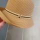 ￥Gucci Gucci New Straw Hat, Rolled Sun Hat, Black Khaki Two Colors, Head Circumference 57cm