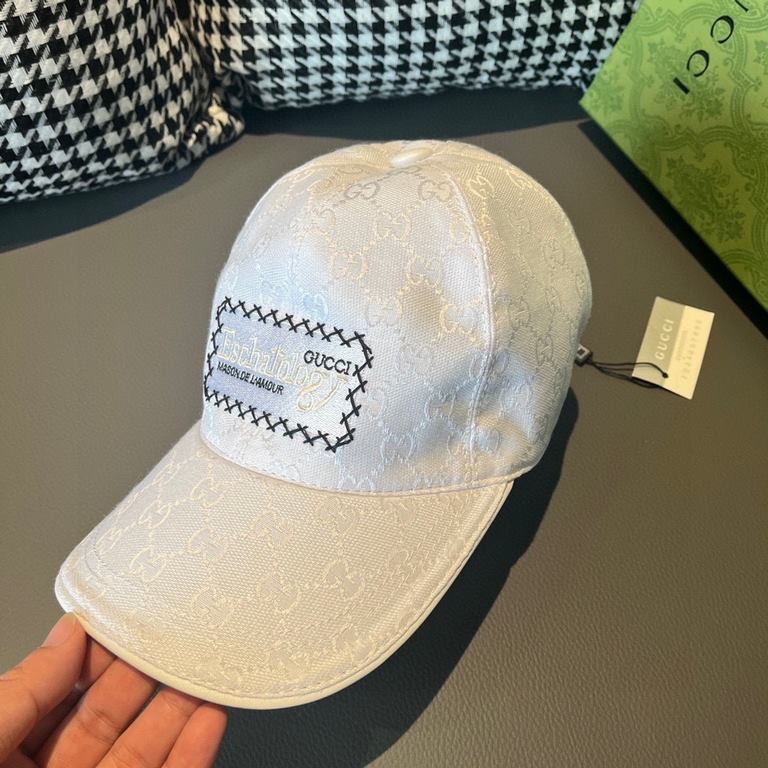 New ShipmentsNew model shipmentWith box bag, Gucci (Gucci) new original single baseball cap, heavy embroidery, 11 open mold customized, details comparable to the counter, the original canvas material   head layer cowhide