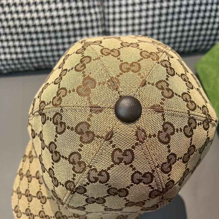 With box cloth bag, Gucci (Gucci) classic original single baseball cap, flowers webbing, counter 11 open mold customized, the highest version, the original canvas material   head layer cowhide, lightweight and breathable