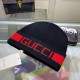 With dust bagGUCCI Gucci original single cap official website new hair band decorated double knit cap, love] [love] wool cashmere double layer cap    warm and stylish, simple and generous, more fashionable high-end atmos