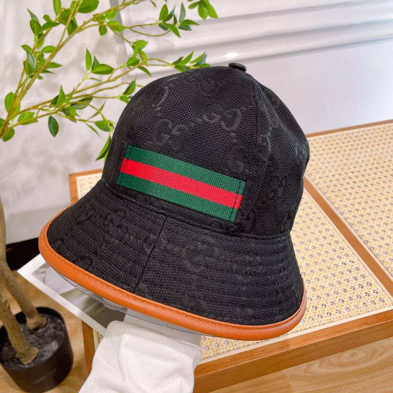 GuccI old flower logo fisherman hat2023 new double C big logo jacquard craft couples with the same models