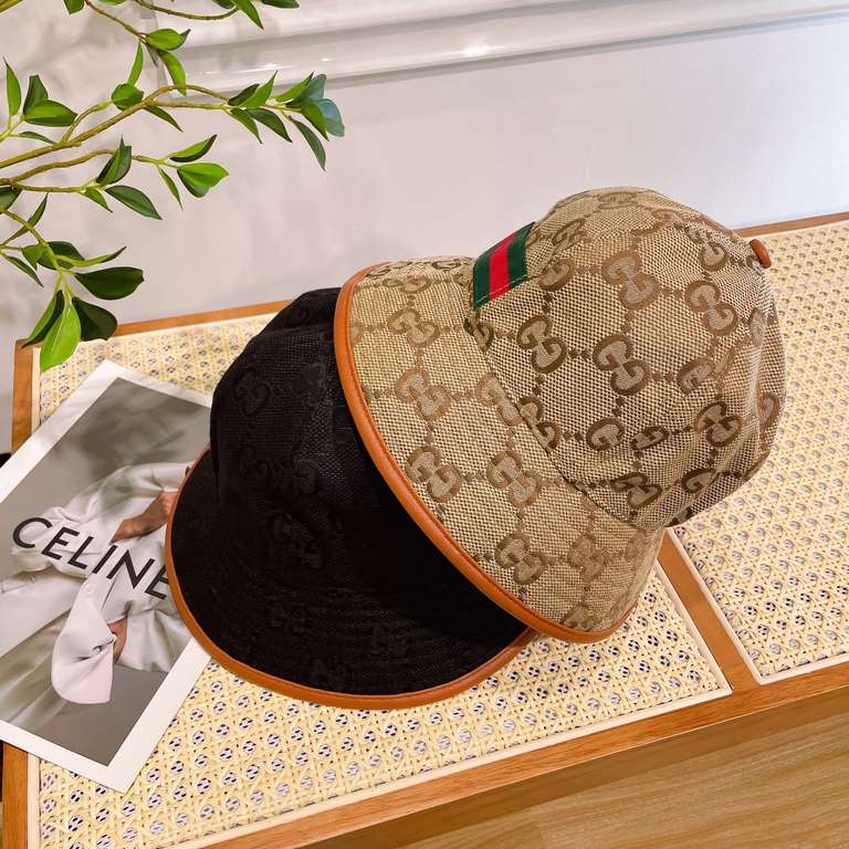 GuccI old flower logo fisherman hat2023 new double C big logo jacquard craft couples with the same models